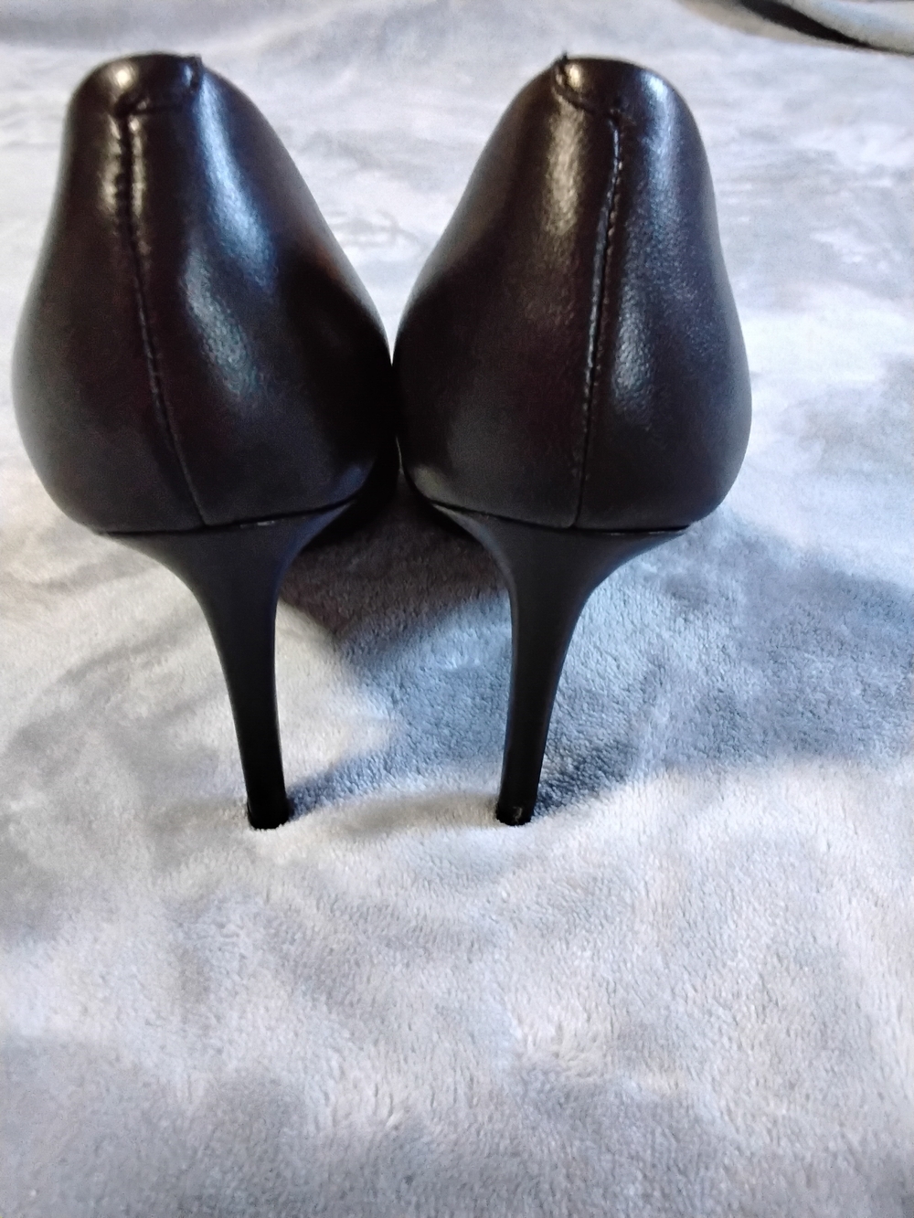 Nine West Black Pointed Toe Leather Pumps - Picture 7 of 9